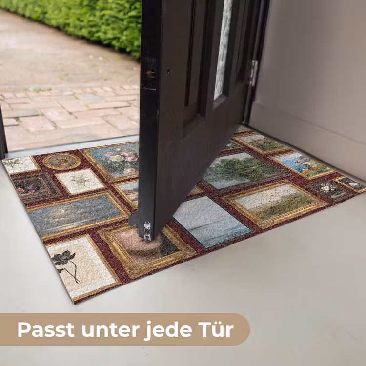 Bloemen - Vaas - Klassiek - Kunst - Rood Deurmat klein -USP_DE