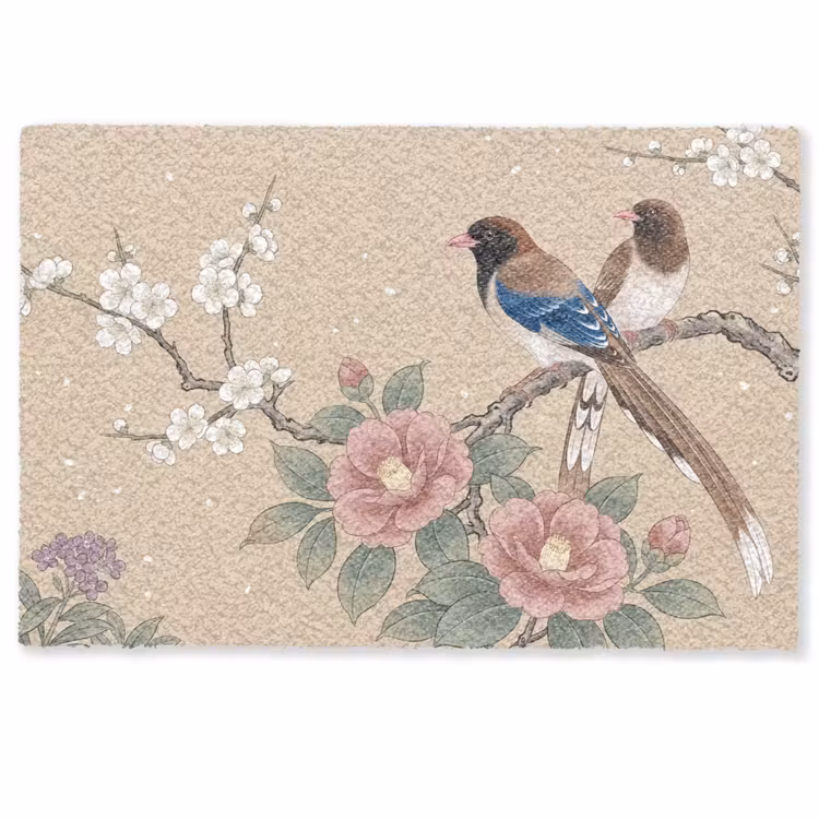 Bloemen - Vogels - Bloemen Deurmat klein -zkaufland3d