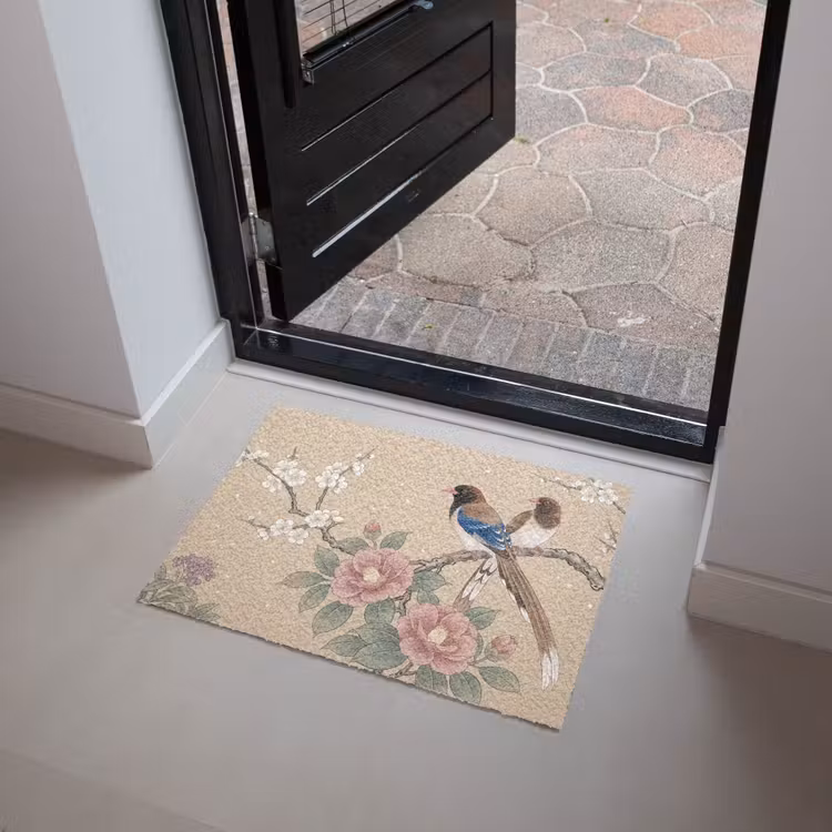 Bloemen - Vogels - Bloemen Deurmat klein -sfeer5