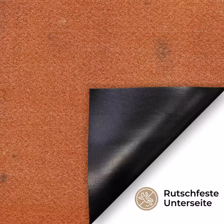 Bloemen - Wit - Subtiel - Roestkleur Deurmat klein -antislip_DE