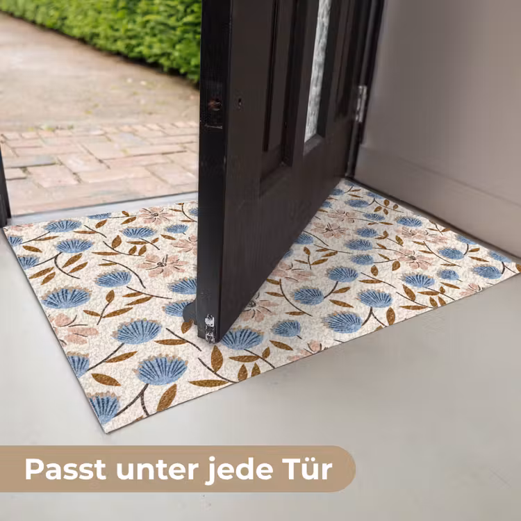 Bloemen - Wild - Blauw Deurmat klein 898 -USP_DE