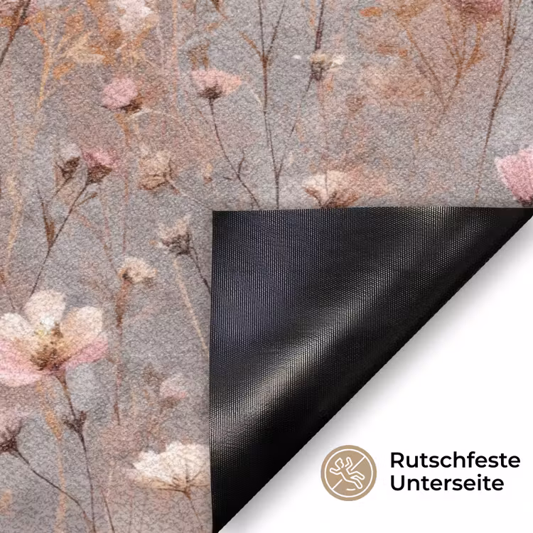 Bloemen - Wild - Pastel Deurmat klein 898 -antislip_DE