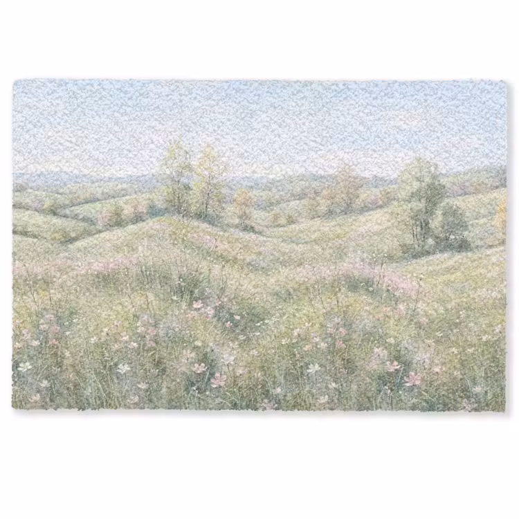 Bloemen veld - Bloemen - Groen Deurmat klein -zkaufland3d