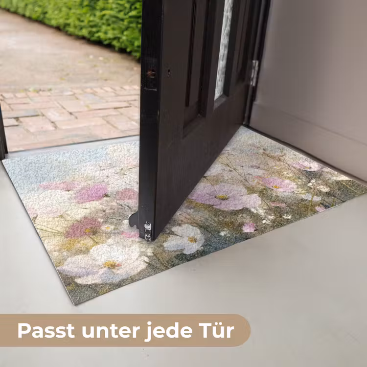 Bloemenveld - Lichte tinten - Geschilderd Deurmat klein -USP_DE