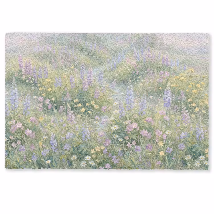 Bloemenveld - Heuvels - Kleurrijk Deurmat klein -zkaufland3d