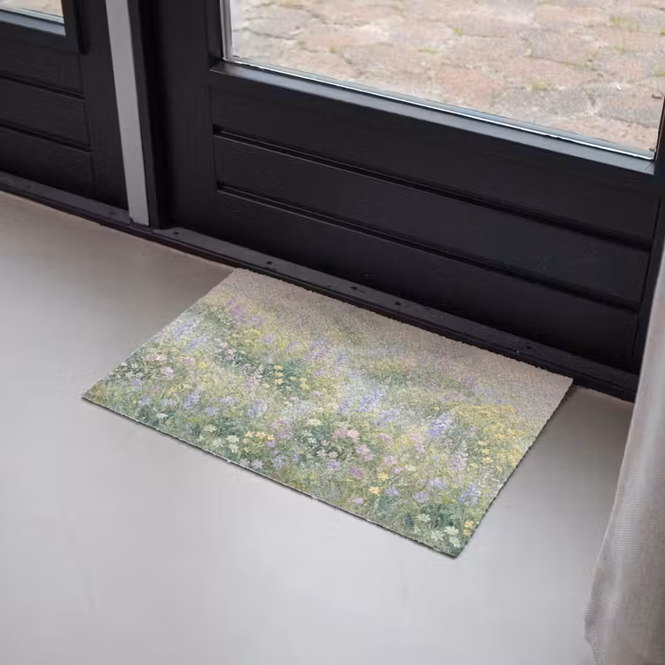 Bloemenveld - Heuvels - Kleurrijk Deurmat klein -sfeer2