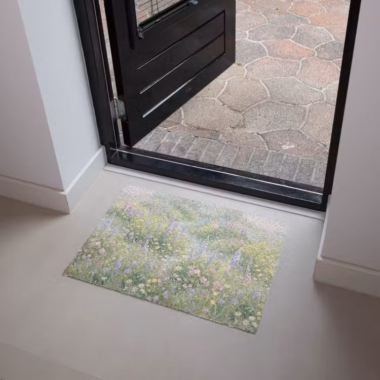 Bloemenveld - Heuvels - Kleurrijk Deurmat klein -sfeer5