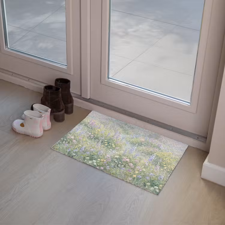 Bloemenveld - Heuvels - Kleurrijk Deurmat klein -sfeer3