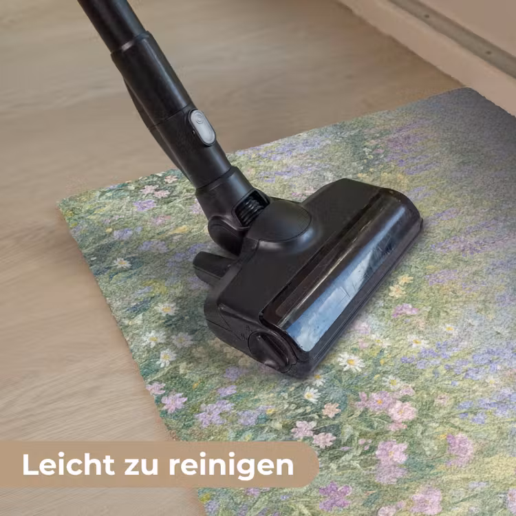 Bloemenveld - Heuvels - Kleurrijk Deurmat klein -reinigen_DE