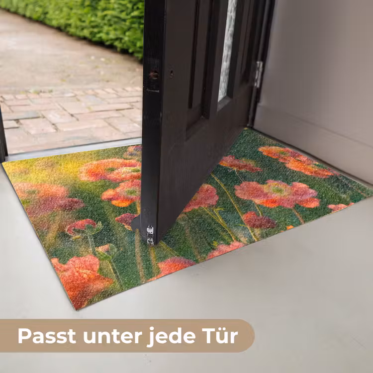 Bloemenveld - Zonnestralen - Oranje Deurmat klein -USP_DE