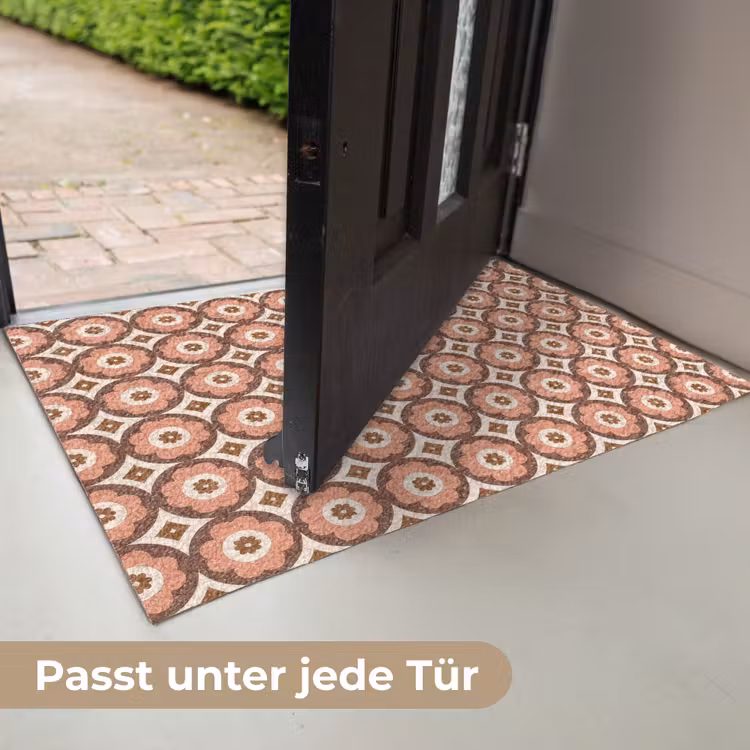 Bloemvormen - Patroon - Roze - Vintage Deurmat klein -USP_DE