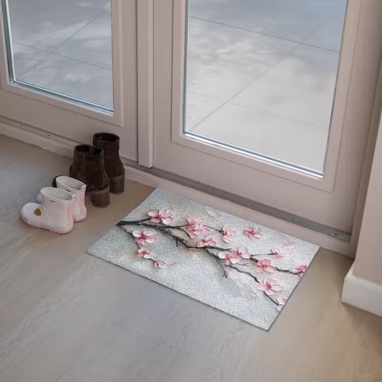 Bloesem - Kunstzinnig - Roze - Sakura Deurmat klein -sfeer3