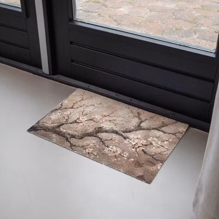 Bloesem - Takken - Schilderij - Beige - Serene Deurmat klein -sfeer2