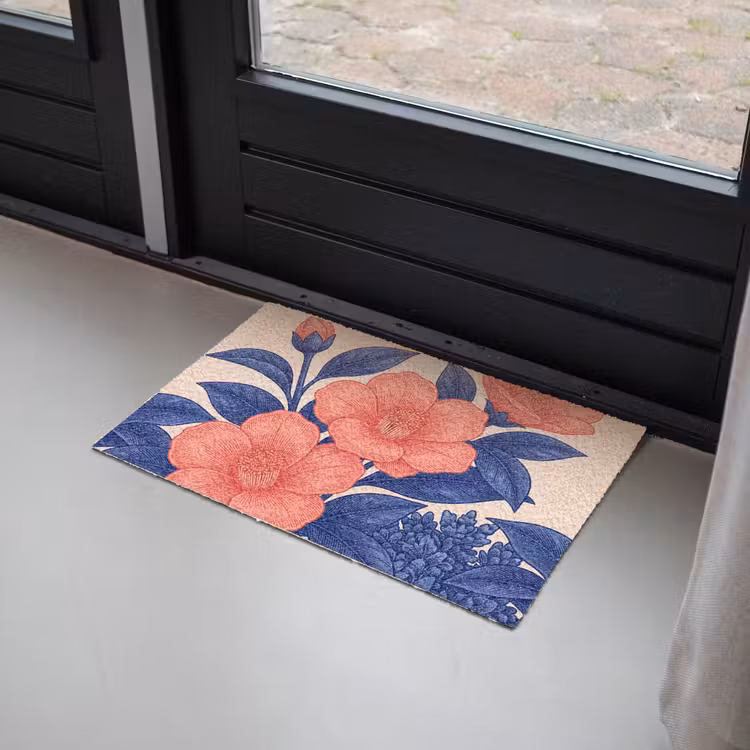 Fußmatte - Blüten – Blätter – Botanik - Bloemen - Bladeren - Botanisch Deurmat klein