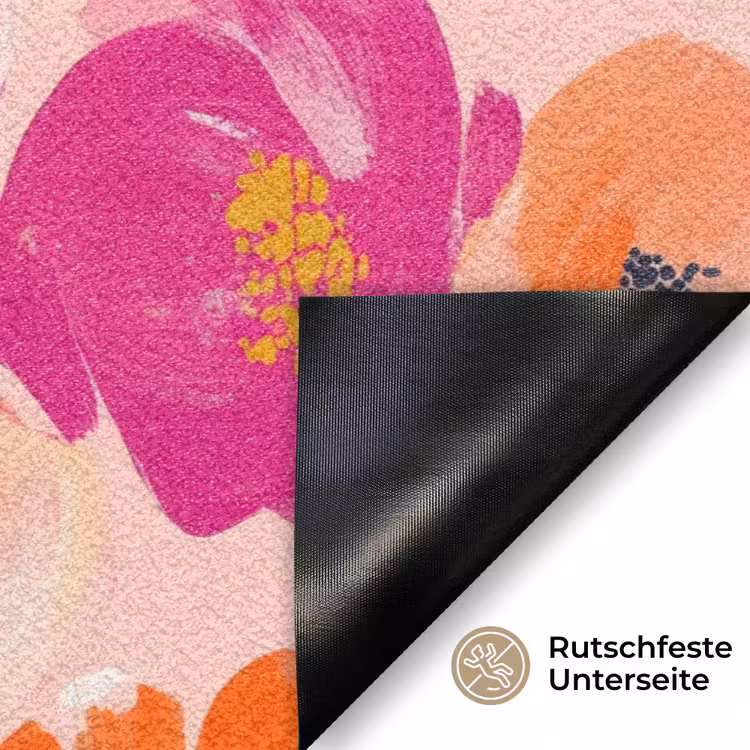 Bloesems - Vrolijk - Kleurrijk Deurmat klein 898 -antislip_DE
