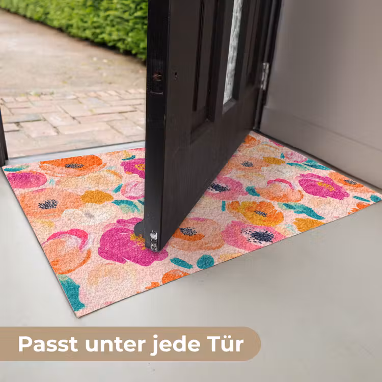 Bloesems - Vrolijk - Kleurrijk Deurmat klein 898 -USP_DE