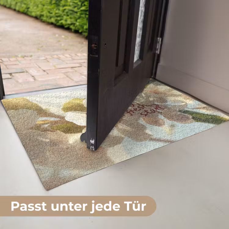 Bloesems - Zonlicht - Quote - Wit Deurmat klein -USP_DE