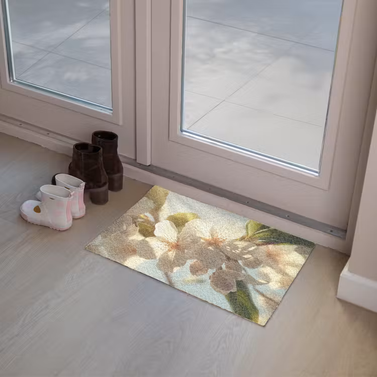 Bloesems - Wit - Zonnestralen - Bloemblaadjes Deurmat klein -sfeer3