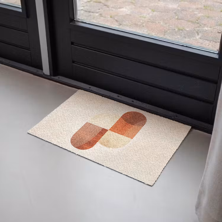 Bogen - Beige - Vormen Deurmat klein -sfeer2