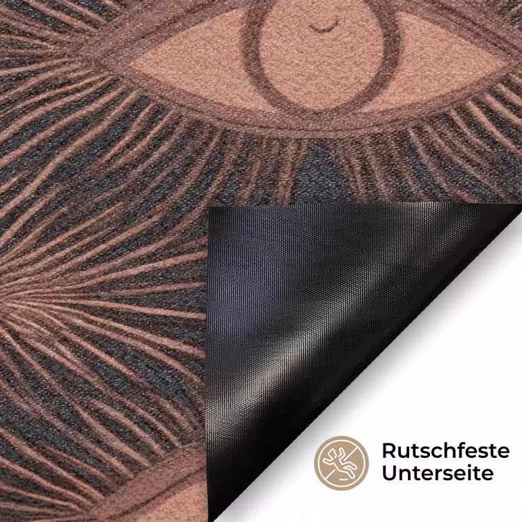 Boheems - Oog - Bruin Deurmat klein 898 -antislip_DE