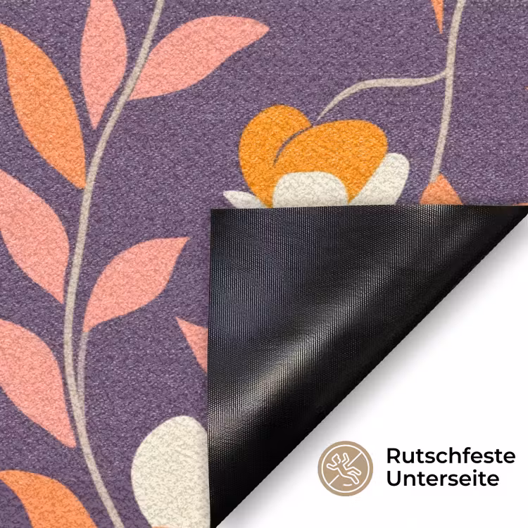 Boho - Vintage - Paars Deurmat klein 898 -antislip_DE