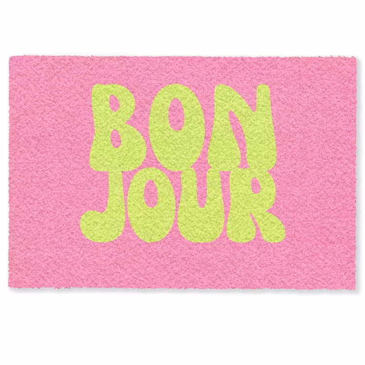 Bonjour - Roze - Fel groen Deurmat klein -zkaufland3d