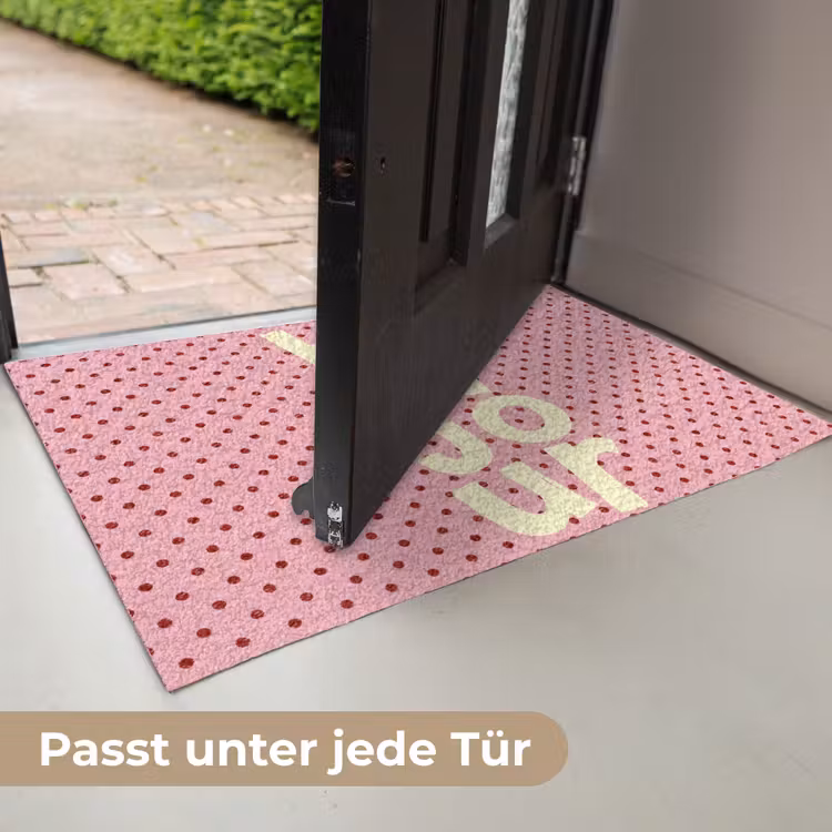 Bonjour - Stippen - Roze- Geel Deurmat klein -USP_DE