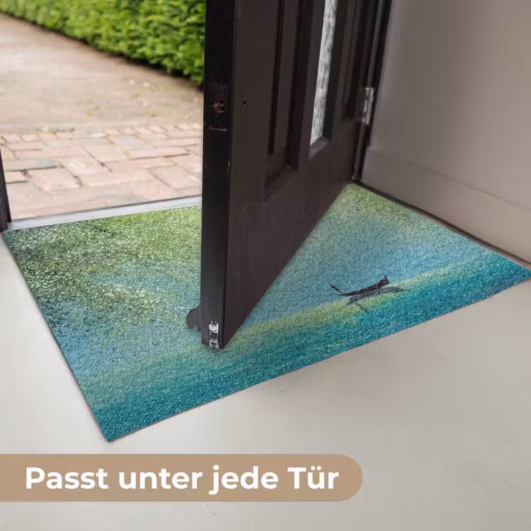 Bootje - Water - Bladeren - Bloesems Deurmat klein -USP_DE