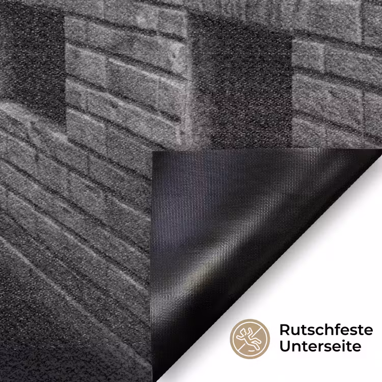 Fußmatte - Boot – Wasserstraße – Stadt – Schwarz-Weiß – Architektur - Boot - Waterweg - Stad - Zwart-wit - Architectuur Deurmat klein