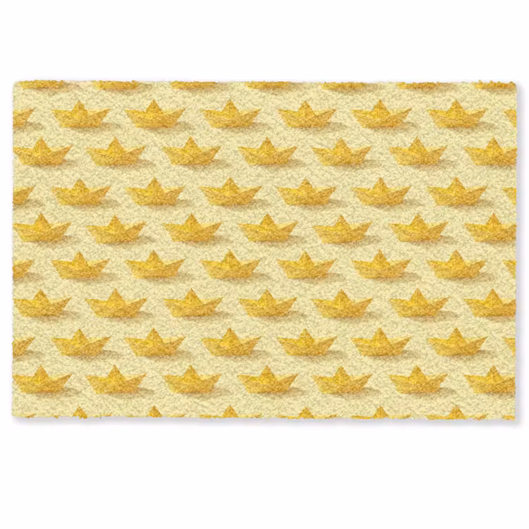 Bootjes - Origami - Creatief - Geel Deurmat klein 898 -zkaufland3d