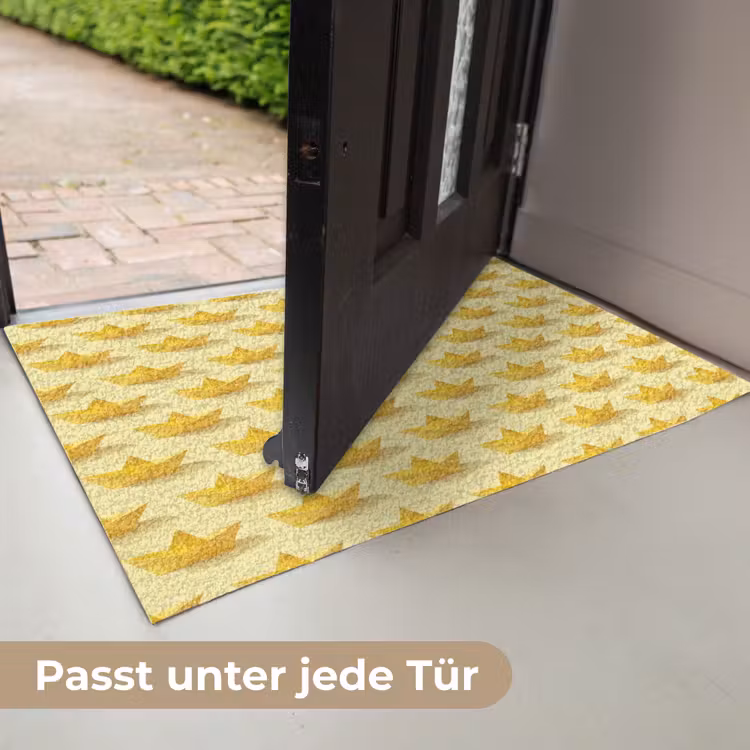 Bootjes - Origami - Creatief - Geel Deurmat klein 898 -USP_DE