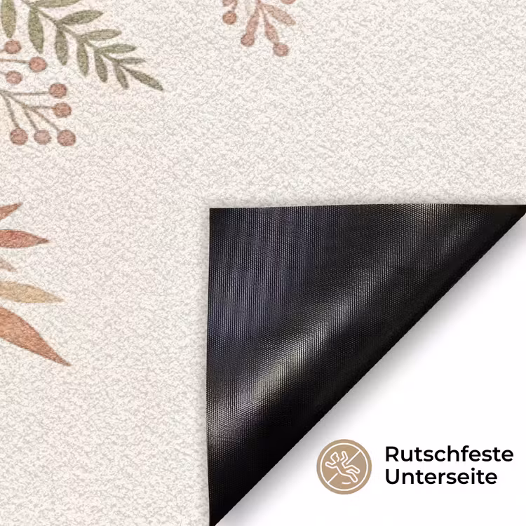 Botanisch - Aquarel - Kleurrijk Deurmat klein -antislip_DE