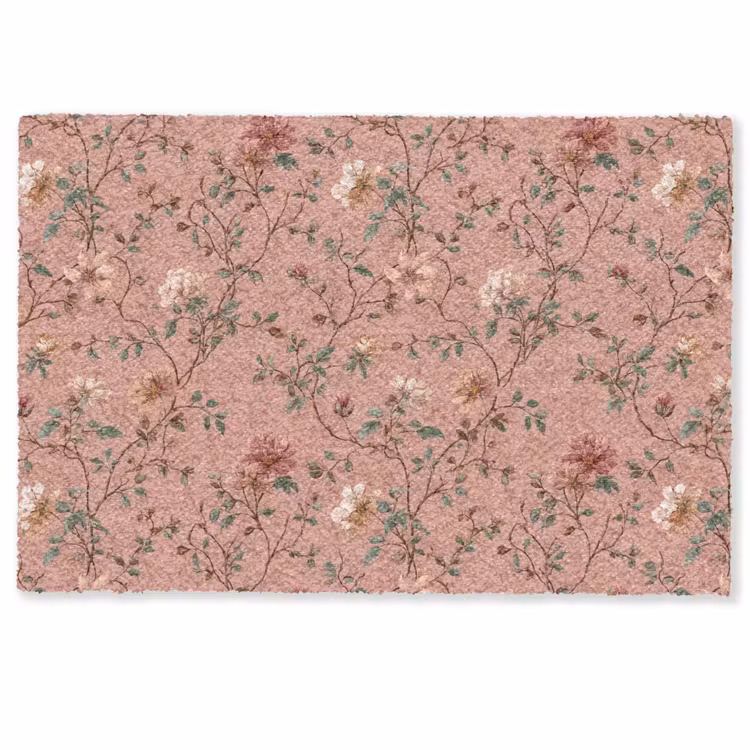 Botanisch - Bloemen - Roze Deurmat klein 898 -zkaufland3d