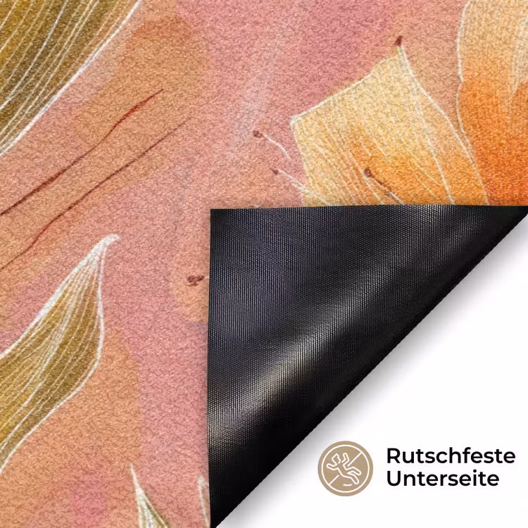 Botanisch - Bloemen - Kleurrijk Deurmat klein 898 -antislip_DE