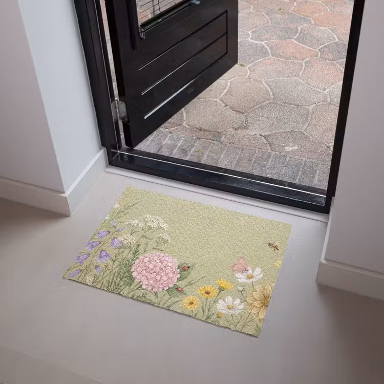 Botanisch - Bloemen - Kleurrijk Deurmat klein -sfeer5