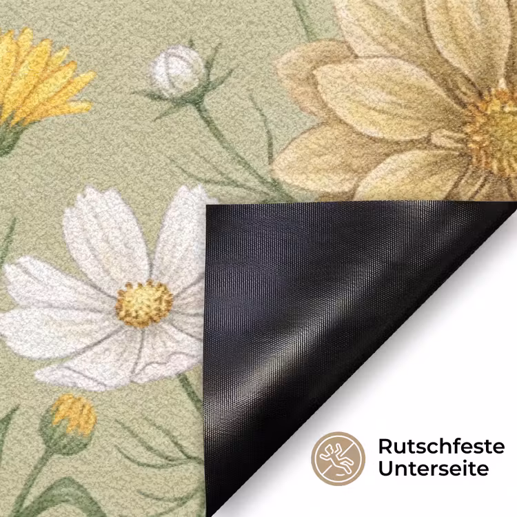 Botanisch - Bloemen - Kleurrijk Deurmat klein -antislip_DE