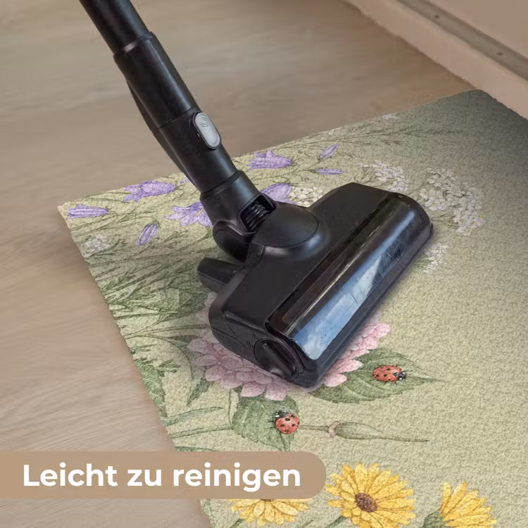 Botanisch - Bloemen - Kleurrijk Deurmat klein -reinigen_DE