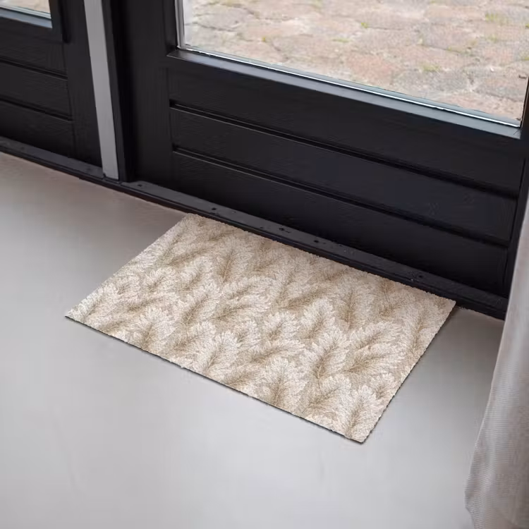 Botanisch - Patroon - Beige Deurmat klein 898 -sfeer2