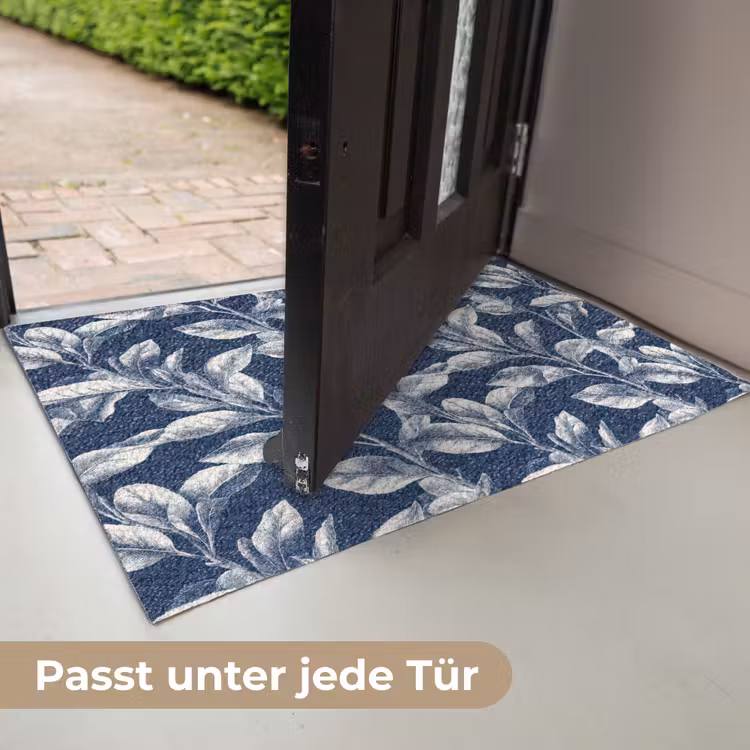 Botanisch - Patroon - Blauw Deurmat klein 898 -USP_DE