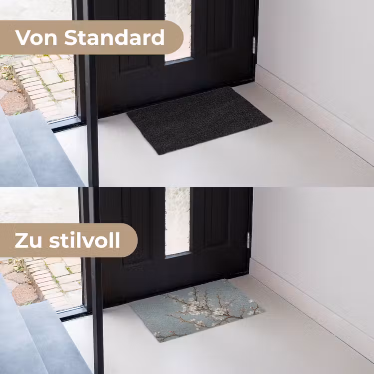 Botanisch - Stilleven - Blauw Deurmat klein -voor-na_DE