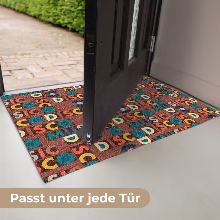 Bruin - Retro - Disco - Patroon Deurmat klein 898 -USP_DE