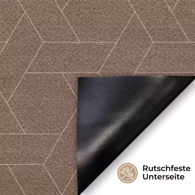 Bruin - Roze - Patroon Deurmat klein 898 -antislip_DE