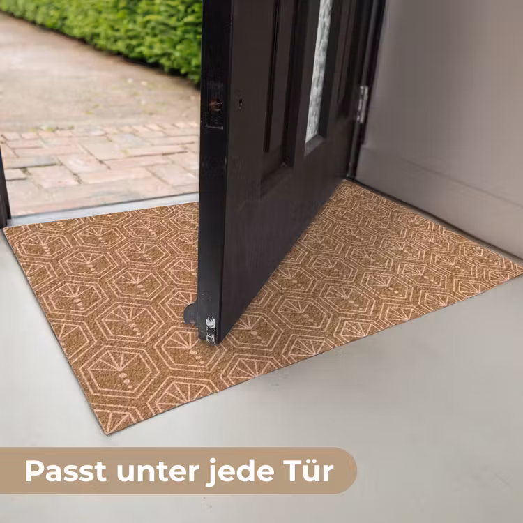 Bruin - Roze - Geometrisch - Patroon Deurmat klein 898 -USP_DE