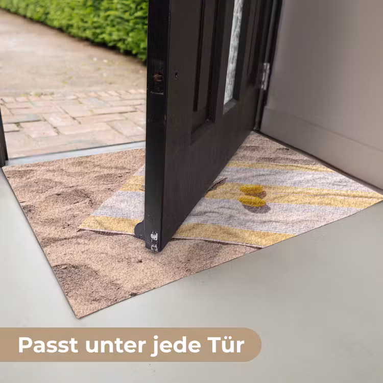 Fußmatte - Buch – Sonnenbrille – Strand – Sommer – Gelb - Boek - Zonnebril - Strand - Zomer - Geel Deurmat klein