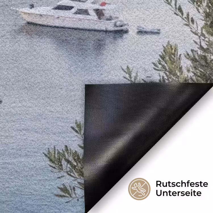 Fußmatte - Bucht – Boote – Sonnenuntergang - Baai - boten - zonsondergang Deurmat klein