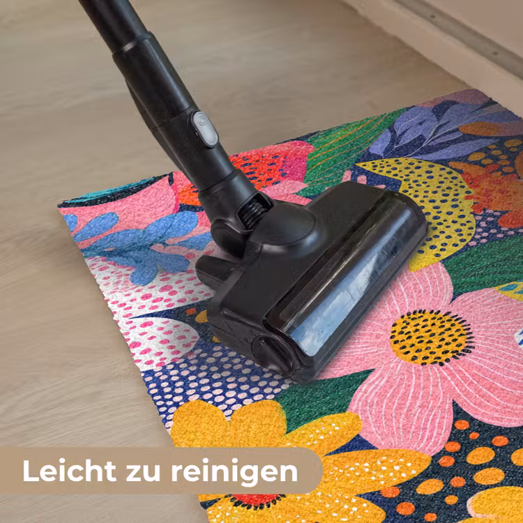 Kleurrijk - Bloemen - Abstract - Stippen Deurmat klein -reinigen_DE