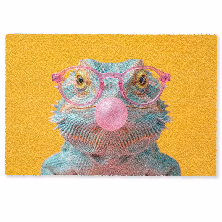 Kameleon - Kauwgom - Kleurrijk Deurmat klein -zkaufland3d
