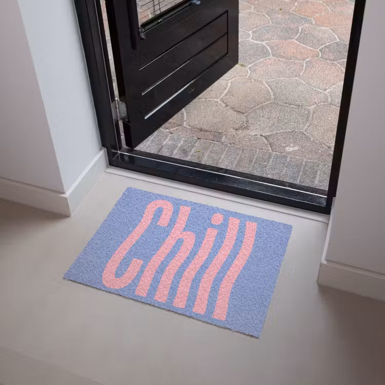 Chill - Roze - Blauw - Golvend Deurmat klein -sfeer5