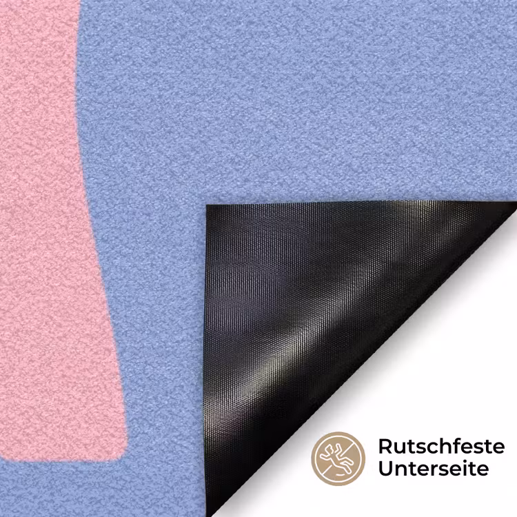 Chill - Roze - Blauw - Golvend Deurmat klein -antislip_DE