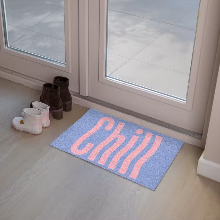Chill - Roze - Blauw - Golvend Deurmat klein -sfeer3